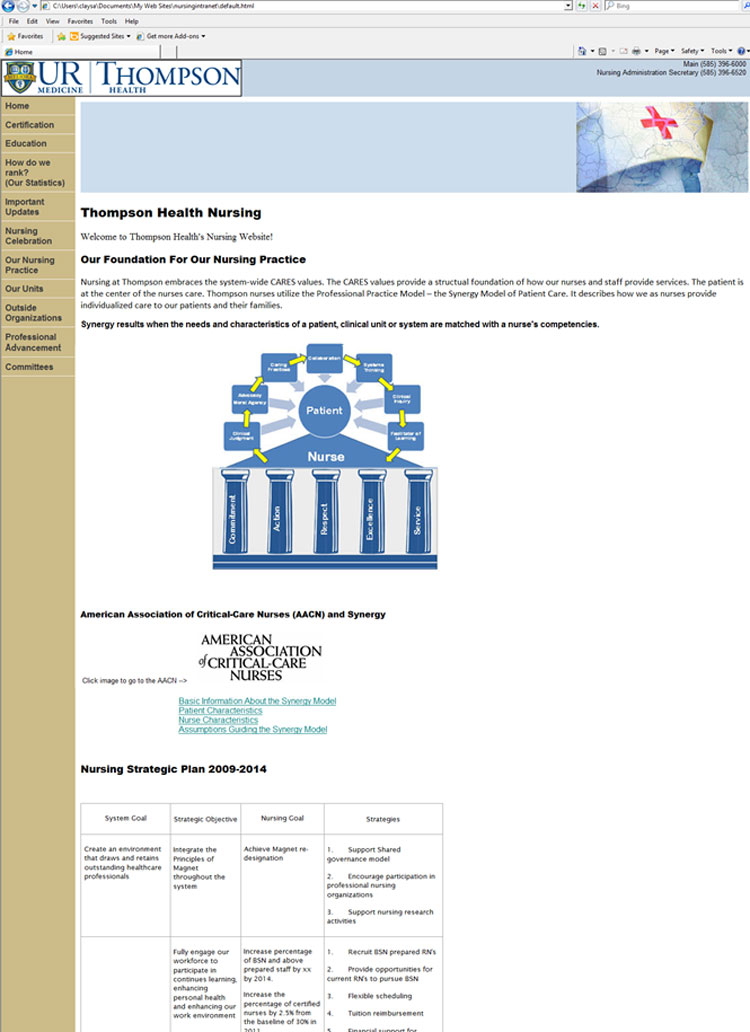 EP14c - Nursing dept  Intranet