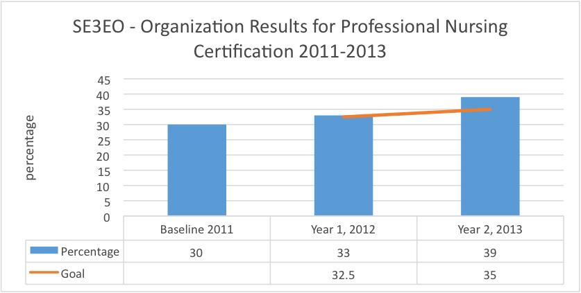 SE3EO Organization Results for Professional Nursing Certification 2011-2013